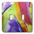 3dRose LLC lsp 43885 2 Modern Painted Purple Lime and Orange Abstract Double Toggle Switch