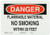 Brady 42645 Aluminum Chemical   Hazardous Materials Sign  7  X 10   Legend  Flammable Material No Smoking Within 20 Feet