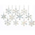 Kurt Adler 2" Glass Iridescent Snowflake Ornaments, 18-piece Set