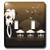 3dRose lsp 101679 2 A Beach Scene With Palm Trees In White and Purple Double Toggle Switch