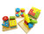 May & Z Montessori 4 in 1 Wooden Stacking Toy of Shapes Puzzle for Geometric Shape Sorter and Sorting Board for Preschool Educational Toddlers