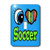 3dRose lsp 106536 1 Bright Eye Heart I Love Soccer Single Toggle Switch  Multicolor
