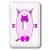 3dRose lsp 6370 1 Piggy Power Purple Stripes Single Toggle Switch  Multicolor