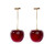 3D Cherry Dangle Earrings Cherry Earring Fruit Drop Dangle Earrings Charm Sweet Jewelry Gift Earrings for Women Girls  Purple