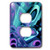 3dRose lsp 27743 6 Surreal turquoise and purple alien rocket about to shoot off into space Outlet Cover  Multi Color