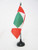 AZ FLAG Italian Republic 1802 1805 Table Flag 5   x 5     Former Italy Desk Flag 15 x 15 cm   Black Plastic Stick and Base