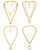 FUNEIA 4PCS Lock Key Pendant Necklace for Women Men Statement Punk Long Multilayer Chain Choker Y Necklace