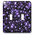 3dRose LLC lsp 41080 2 Glitter Stars Purple  Double Toggle Switch