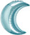 Anagram International Crescent Flat Foil Balloon  26   Pastel Blue