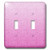 3dRose lsp_192753_2"Girly Pink Faux Image Of Glitter" Double Toggle Switch