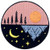 ZEGINs Day and Night Explore Outdoor Patch Embroidered Applique Iron On Sew On Emblem