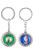 aminco NBA Boston Celtics Silver Spinning Logo Keychain