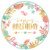 amscan Boho Happy Birthday Disposable Round Paper Plates  10 5   8 pcs  Multicolor  One Size