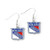 NHL New York Rangers Logo Dangler Earrings