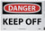 NMC D450PB OSHA Sign  Legend  DANGER   KEEP OFF   14  Length x 10  Height  Pressure Sensitive Adhesive Vinyl  Black Red on White