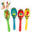 Mini Wooden Fiesta Maracas Assorted color and design (1 dz)