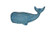 Hampton Nautical Cast Iron Whale Paperweight, 5", Light Blue Whitewashed