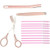 EBANKU 13PCS Eyebrow Scissors Grooming Suit Kits  Eyebrow Kit Including Eyebrow Scissor Tweezer Razor  and 10 Eyebrow Eyelash Brushes for Eyebrow Eyelash Extensions