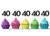 Sumerk 24PCS 40 Cupcake toppers Black Glitter 40th Birthday Cupcake Picks Anniversary Party Decorations