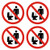 dealzEpic   Do Not Litter in Toilet Do not Throw Trash in The Toilet Closet Sign   Self Adhesive Peel and Stick Waterproof Vinyl Decal   3 94 inches in Diameter   Pack of 4 Pcs