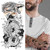 Supperb Temporary Tattoos   Two B W Dragons  Set of 2