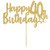 Gold Glitter Happy 40th Birthday Cake Topper Cheers to 40 Years Hello 40 40   Fabulous Party Decoration