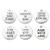 iloveDIYbeads 30pcs Inspiration Words Charms Craft Supplies Mixed Round Words Charms Pendants for Jewelry Making Crafting Findings Accessory for DIY Necklace Bracelet  M284