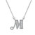 EVBEA Initial Necklace Letter Necklaces for Women with Cubic Zirconia Initial White Gold Plated Pendant Alphabet 26 A Z Monogram Name Jewelry