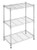 Whitmor Supreme Small 3 Tier Shelving Adjustable Chrome
