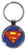 Ata Boy DC Comics Superman Logo 1 5  Fob Keychain for Keys  Backpack Pulls and More