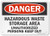 SmartSign  Danger   Hazardous Waste Storage Area  Unauthorized Persons Keep Out  Sign   7  x 10  Plastic