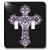 3dRose lsp 78345 2 Purple and White Decorative Religious Cross Double Toggle Switch  Multicoloured