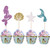QAQGEAR 24PCS Cupcake Toppers Mermaid Theme Cupcake Cake Picks Glitter and Cupcake Wrappers Mermaid Party Supplies For Baby Shower  Birthday Party  Mermaid Theme Party Cake Decoration