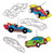 Baker Ross AW572 Racing Car Suncatchers   Pack of 8  Acrylic Festive Suncatchers for Creative Art and Craft Activities  to Make and Decorate