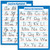 ABC Alphabet - Cursive Chart & Manuscript Poster - LAMINATED 2 Poster Set (LAMINATED, 18 x 24)