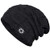 Slouchy Winter Beanie Hats for Guys Men   Women Knit Soft Thick Warm Fleece Lined Skull Caps Black