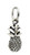 J M Dangle Pineapple Charm Bead for Charms Bracelets