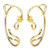 Beauty Belle Ear Crawler Earring Climber Rose The Beast Stud Cuff Ear Wrap Pin Vine Charm Clip On Jewelry Golden Plated