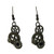 Arsimus Steampunk Antique Look Brass Tone Gear Earrings