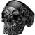 XAHH Jewelry Men s Stainless Steel Classic All Black Ring Vintage Punk Gothic Style Skull Head Biker Band Size 7
