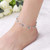 Shegirl Evil Eye Ankle Bracelet Fashion Bead Layered Anklet Silver Beach Foot Jewelry for Women and Girls
