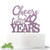 Purple Glitter Cheers to 42 Years Cake Topper for 42nd Anniversary   42nd Birthday Cake Decorating  Hello 42   42   Fabulous Birthday Party Decorations Supplies