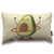 AOYEGO Fruit Throw Pillow Cover 12x20 Inch Cute Avocado Doing Exercise with Hula Hoop Rectangle Pillow Cases Home Decorative Cotton Linen Cushion Cover for Bed Sofa Green