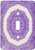 3dRose lsp 39464 1 Painted Purple Lace Kaleidoscope Pattern Single Toggle Switch