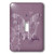 3dRose lsp 130518 1 Purple Floral French Butterfly Single Toggle Switch