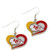 NFL Kansas City Chiefs Swirl Heart Earrings
