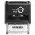 Supply360 AS IMP1118K   Denied Stamp with by  Line  Black Ink  Heavy Duty Commerical Self Inking Rubber Stamp  9 16  x 1 1 2  Impression