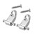 Dilwe 2PCS Guitar String Retainer  Guitar Roller String Tree Retainer with Screw for Electric Guitar Bass Silver