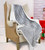 Silky Soft Grey Sherpa Throw Blanket,Flannel Chevron Micro Plush Fleece Throws for Couch Sofa TV Bed,Reversible,Comfy,Fuzzy,50"x60"