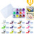 YG Oline 24 Pack Colorful Glitter Powder Nail Glitter Powder Dust Slime Glitter Powder Manicure Glitter for Nails Crafts Molds